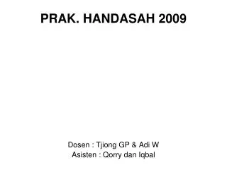 prak handasah 2009