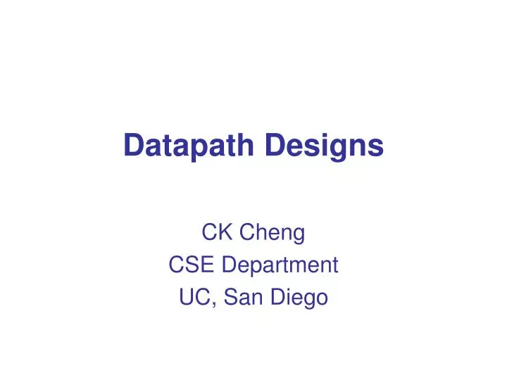 datapath designs