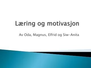 l ring og motivasjon