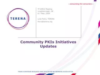Community PKIs Initiatives Updates