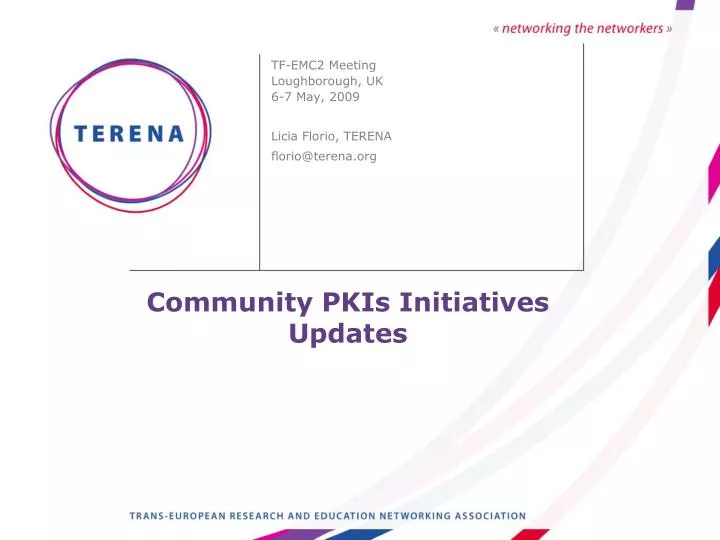 community pkis initiatives updates