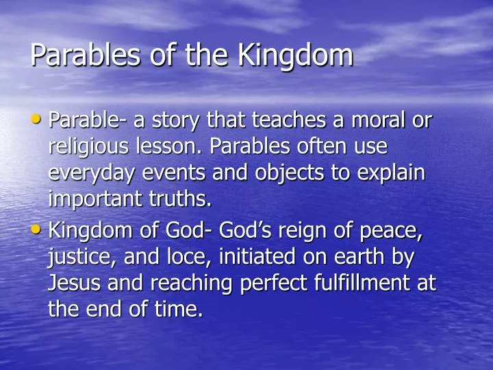 parables of the kingdom