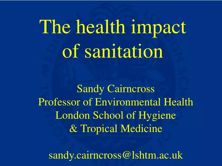 the health impact of sanitation