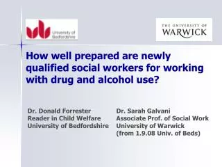 How well prepared are newly qualified social workers for working with drug and alcohol use?