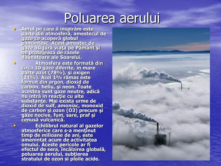 poluarea aerului