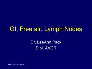 GI, Free air, Lymph Nodes