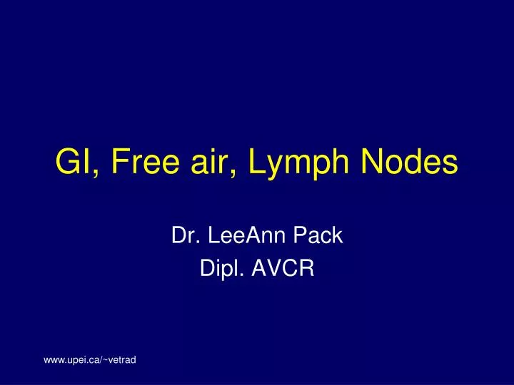 gi free air lymph nodes