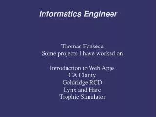 Informatics Engineer