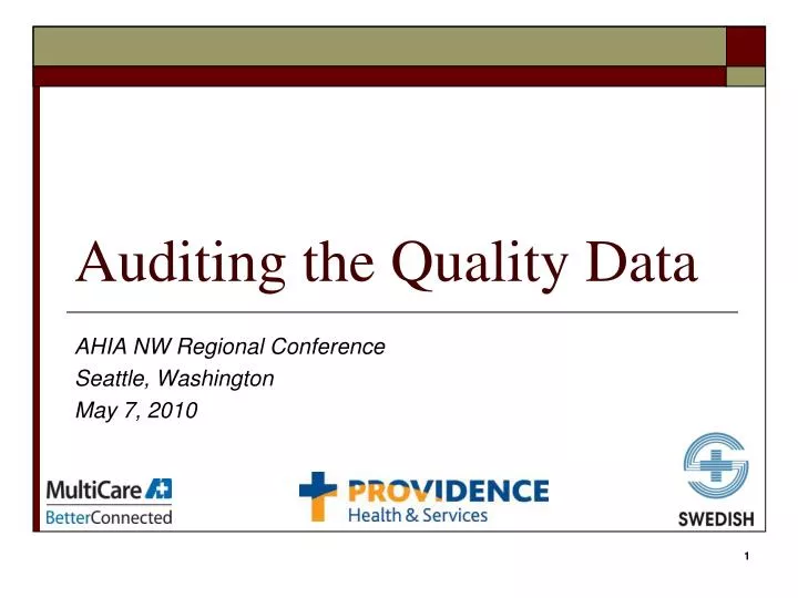 auditing the quality data