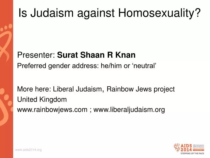 is judaism against homosexuality