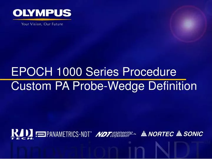 epoch 1000 series procedure custom pa probe wedge definition