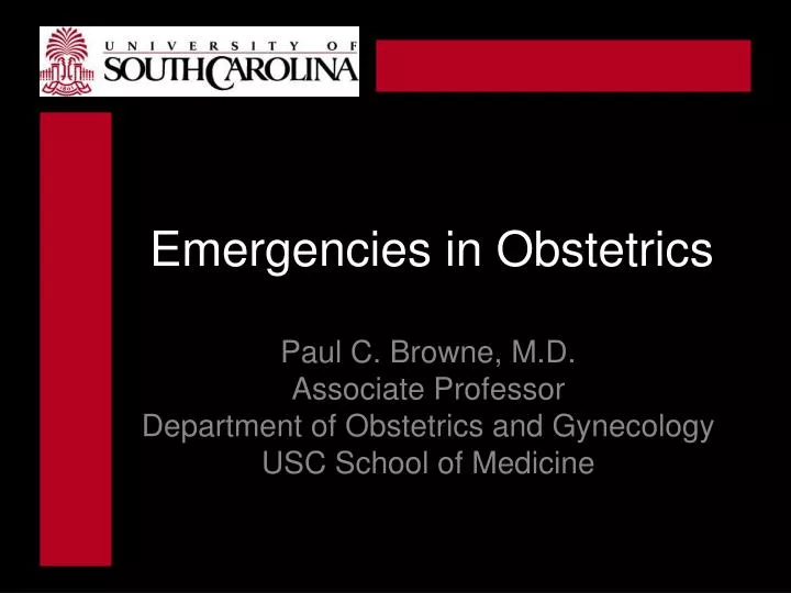 emergencies in obstetrics