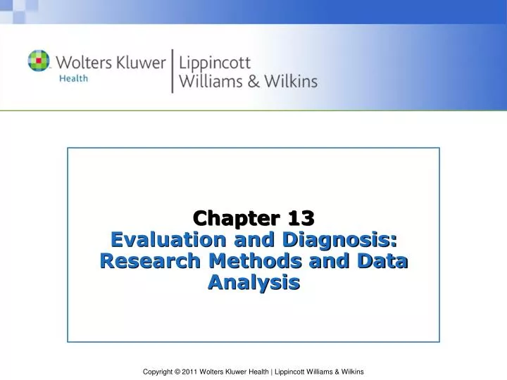 chapter 13 evaluation and diagnosis research methods and data analysis