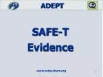 SAFE-T Evidence - slide 1