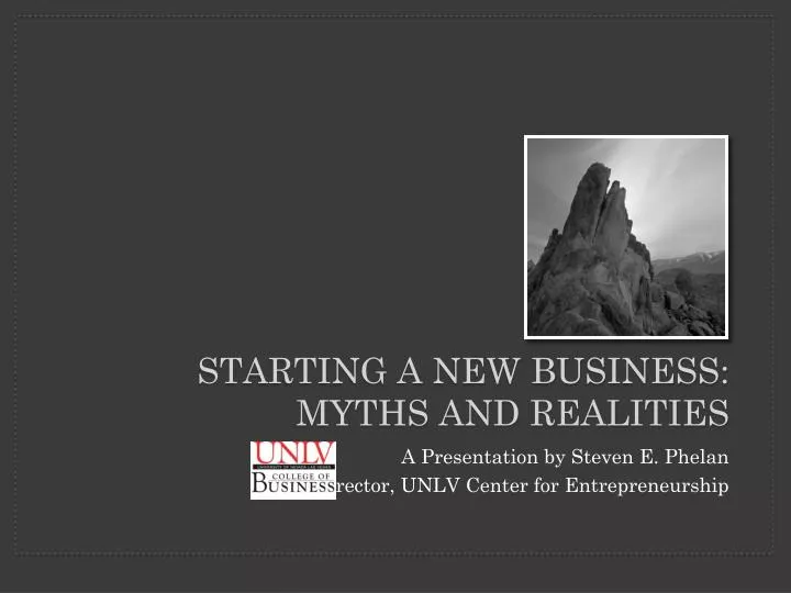 starting a new business myths and realities