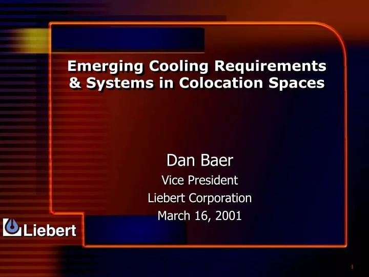 emerging cooling requirements systems in colocation spaces