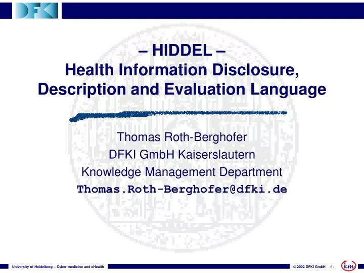 hiddel health information disclosure description and evaluation language