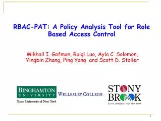 RBAC-PAT: A Policy Analysis Tool for Role Based Access Control
