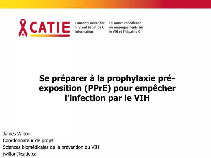 se pr parer la prophylaxie pr exposition ppre pour emp cher l infection par le vih