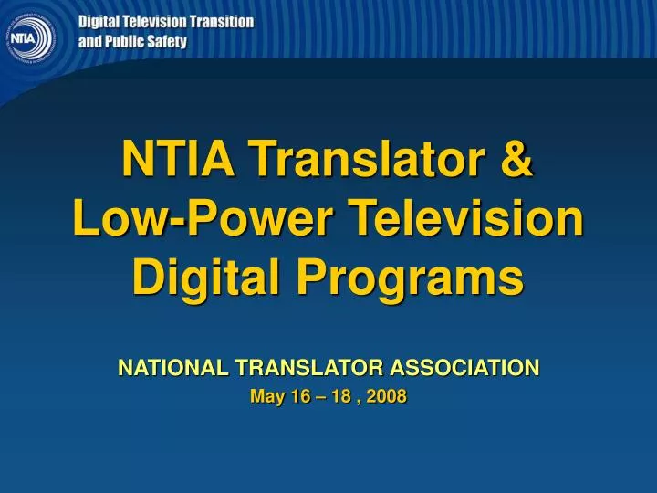 ntia translator low power television digital programs