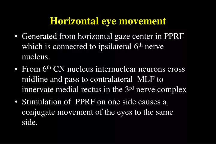 horizontal eye movement
