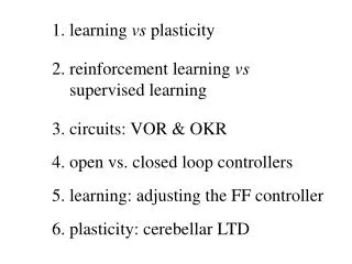 1. learning vs plasticity