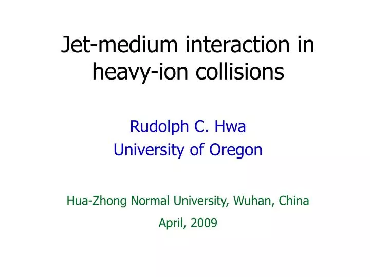 jet medium interaction in heavy ion collisions