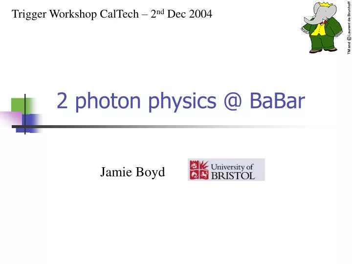 2 photon physics @ babar