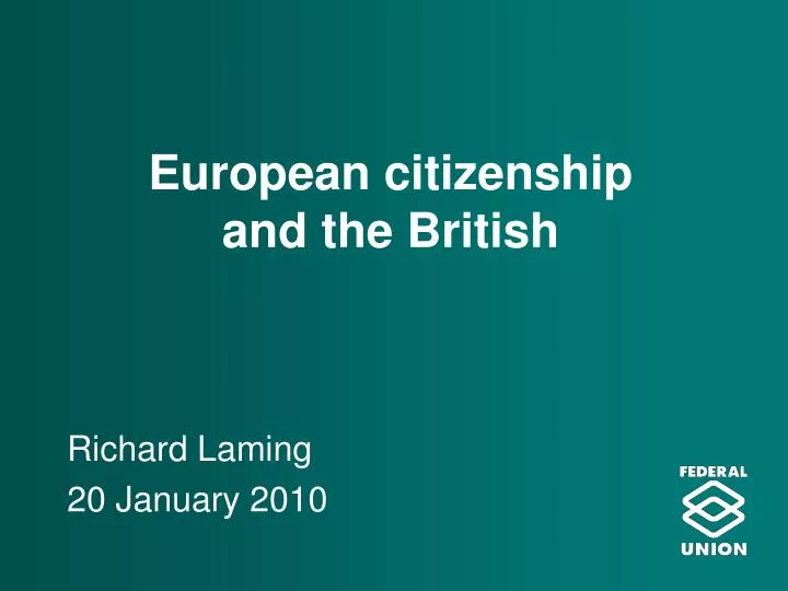 european citizenship and the british