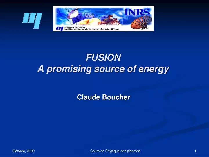 fusion a promising source of energy