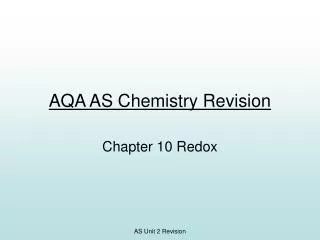 AQA AS Chemistry Revision