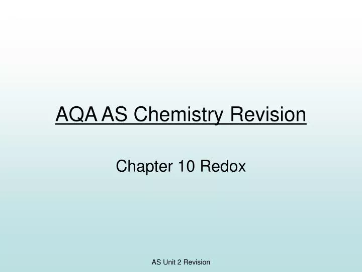 aqa as chemistry revision