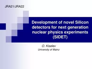 Development of novel Silicon detectors for next generation nuclear physics experiments (SIDET)
