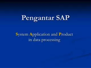 pengantar sap