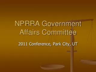 NPRRA Government Affairs Committee
