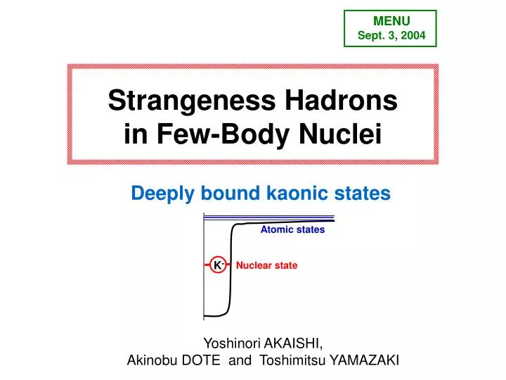 strangeness hadrons in few body nuclei