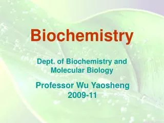 biochemistry