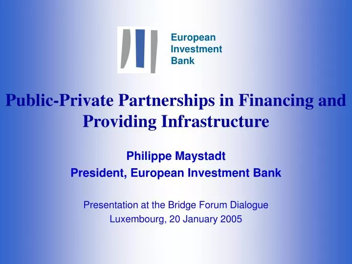 public private partnerships in financing and providing infrastructure