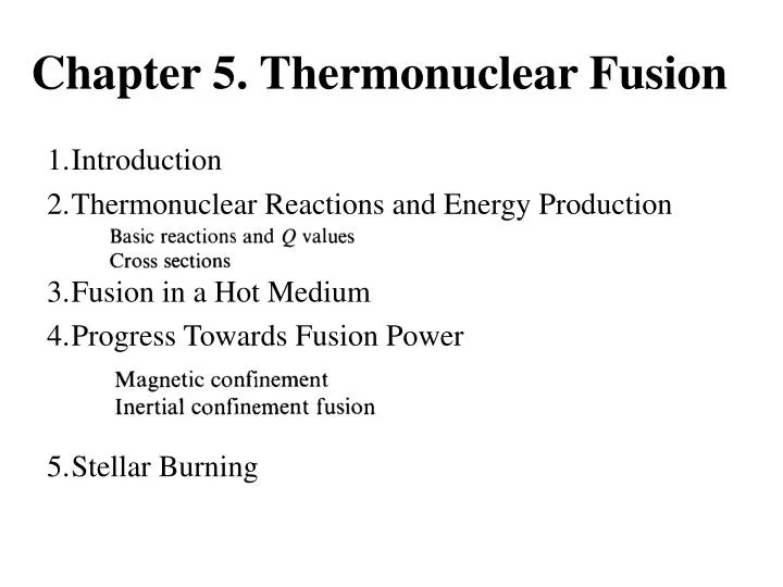 chapter 5 thermonuclear fusion
