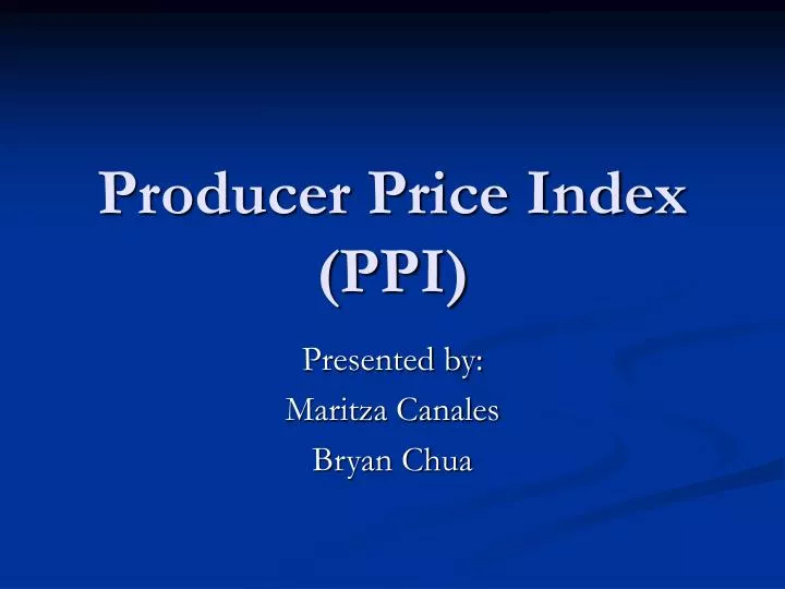 producer price index ppi