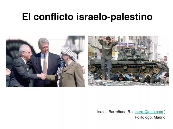 el conflicto israelo palestino