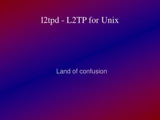 l2tpd - L2TP for Unix