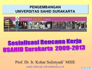 pengembangan universitas sahid surakarta