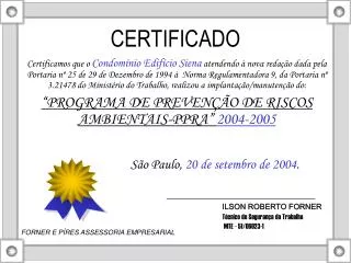 certificado