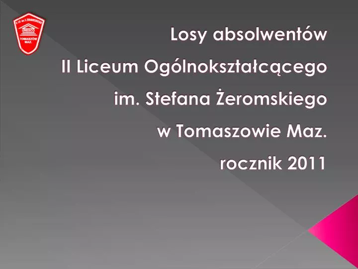 losy absolwent w ii liceum og lnokszta c cego im stefana eromskiego w tomaszowie maz rocznik 2011