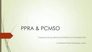 ppra pcmso