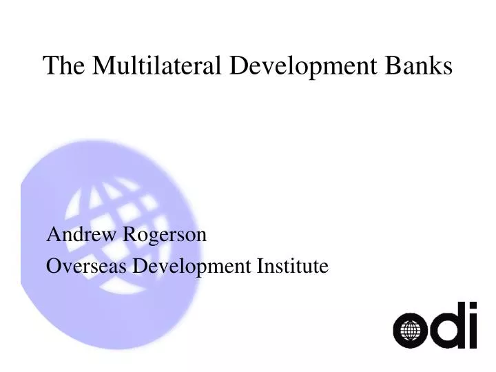the multilateral development banks