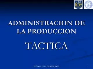 administracion de la produccion