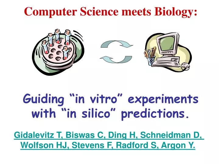 computer science meets biology guiding in vitro experiments with in silico predictions