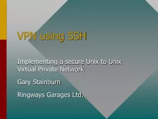 VPN using SSH